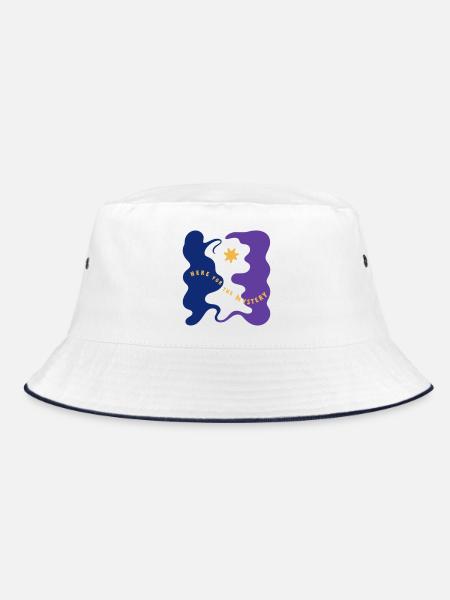 Here for the Mystery - Bucket Hat - Weiß/Navy