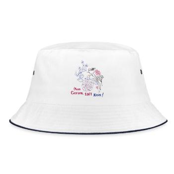 Mein Gefühl Sagt Nein - Bucket Hat - Weiß/Navy - Vorne