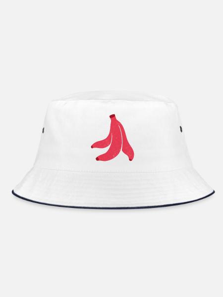 Bananenschale - Bucket Hat - Weiß/Navy