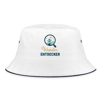 Wunder Entdecker - Bucket Hat - Weiß/Navy - Vorne