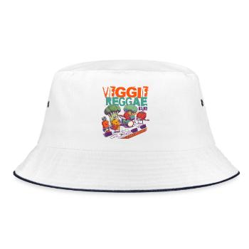 VEGGIE REGGAE BAND - Bucket Hat - Weiß/Navy - Vorne