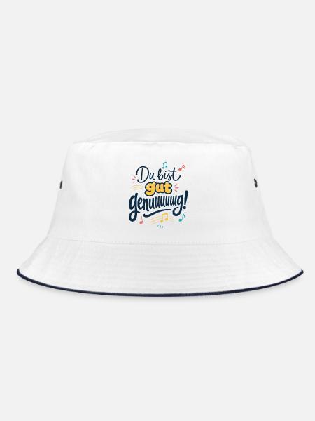 Du bist gut genug Musikmotiv - Bucket Hat - Weiß/Navy