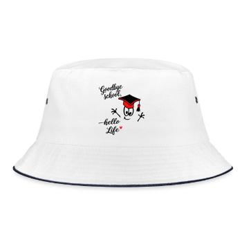 Schule Abitur - Bucket Hat - Weiß/Navy - Vorne