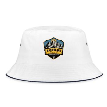 Marmelada, Dolomiten, Trentino, Veneto, Italien - Bucket Hat - Weiß/Navy - Vorne