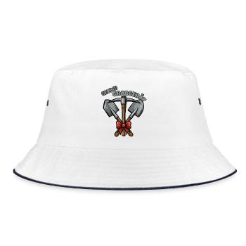 Das Gruben Grabgerät - Bucket Hat - Weiß/Navy - Vorne