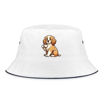Cocker Spaniel Cockerhund Cocker Spaniel Besitzer - Bucket Hat - Weiß/Navy - Vorne
