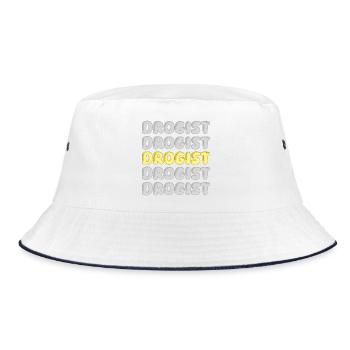 Drogist als Beruf - Bucket Hat - Weiß/Navy - Vorne