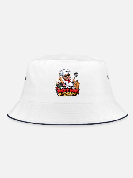 Kochzauberer – Mehr als Kochen - Bucket Hat - Weiß/Navy