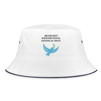 Weigert euch, Feinde zu sein - Bucket Hat - Weiß/Navy - Vorne