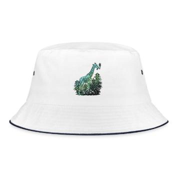 Röntgen Kiffer Giraffe - Bucket Hat - Weiß/Navy - Vorne
