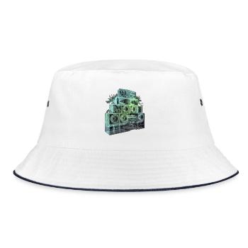Röntgen Soundsystem Dj - Bucket Hat - Weiß/Navy - Vorne