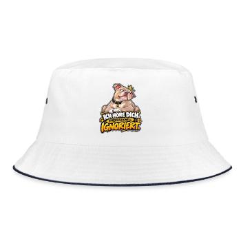 Sturer Hund professionell ignoriert - Bucket Hat - Weiß/Navy - Vorne