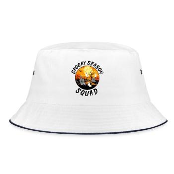 Spooky Season Squad von Helfspawn - Bucket Hat - Weiß/Navy - Vorne