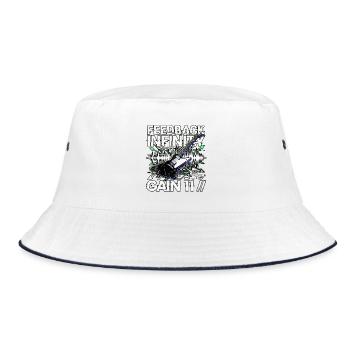 Death Metal Gitarre - Bucket Hat - Weiß/Navy - Vorne