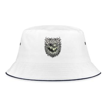 Black Metal Forest - Bucket Hat - Weiß/Navy - Vorne