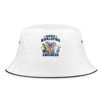 Ingenieur, Ingenieur, Daten, Bau- und Maschinenbau, Vater, - Bucket Hat - Weiß/Navy - Vorne