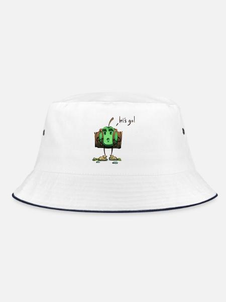 Apple Adventurer – Los geht's! - Bucket Hat - Weiß/Navy