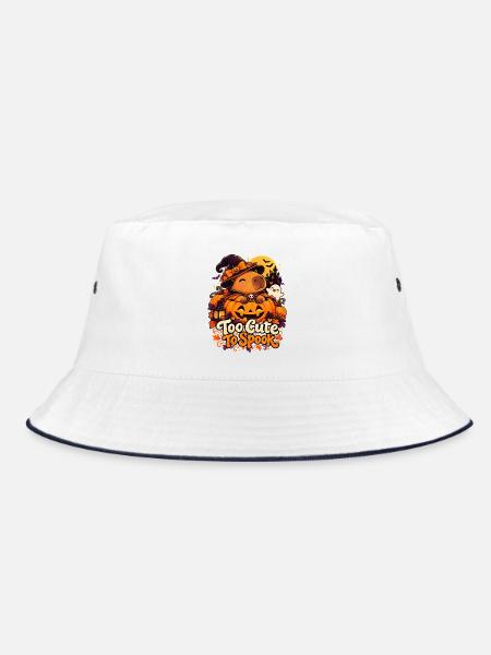 Halloween Capybara Too Cute To Spook - Bucket Hat - Weiß/Navy