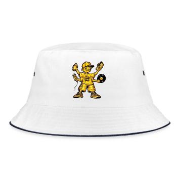 Hip Hop Musik Dance Graffiti - Bucket Hat - Weiß/Navy - Vorne