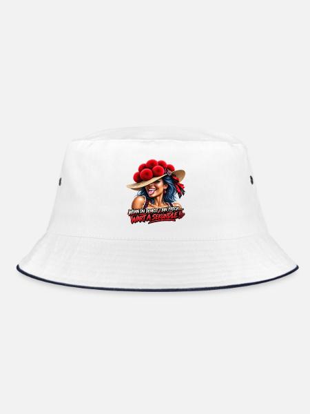 Wart a Sekündle! - Bucket Hat - Weiß/Navy