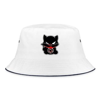 Halloween Fox - Bucket Hat - Weiß/Navy - Vorne