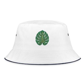 Datenblatt - Bucket Hat - Weiß/Navy - Vorne