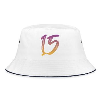 15 - Bucket Hat - Weiß/Navy - Vorne