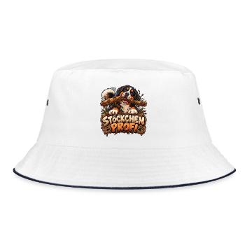 Berner Stoeckchen Profi - Bucket Hat - Weiß/Navy - Vorne