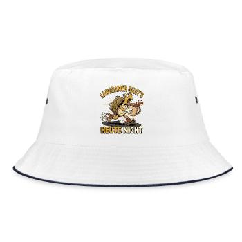 Kaffee Schildkröte - Bucket Hat - Weiß/Navy - Vorne