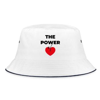 Die Kraft der Liebe - Bucket Hat - Weiß/Navy - Vorne