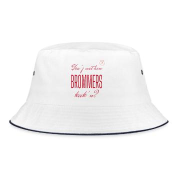 Goa'j mit den Mopeds, die schnappen? – Sallands - Bucket Hat - Weiß/Navy - Vorne