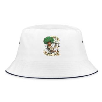 Apfelbaum Pfleger - Bucket Hat - Weiß/Navy - Vorne