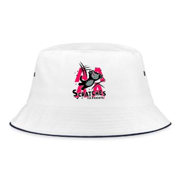 Kratzer gegen Rassismus - Bucket Hat - Weiß/Navy - Vorne