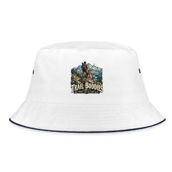Trail Buddies – Wandern mit Hund - Bucket Hat - Weiß/Navy - Vorne