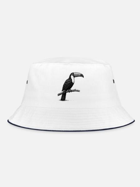 GEEKLEY – Bestiarium – Tukan - Bucket Hat - Weiß/Navy