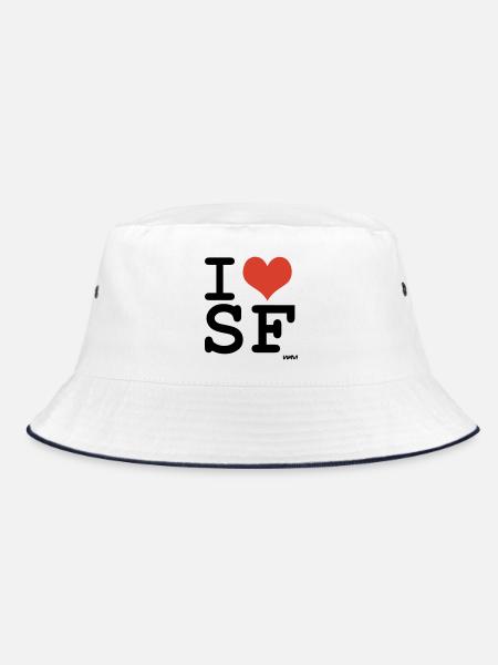 I Love SF San Francisco couleurs personnalisables - Bob - blanc/marine - Devant
