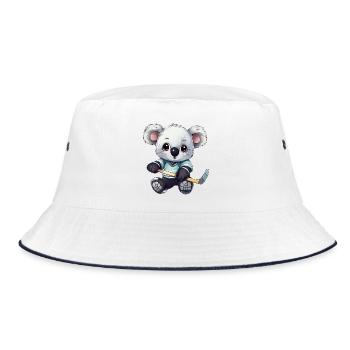 Koala joue au hockey sur glace, au design sportif d’animaux - Bob - blanc/marine - Devant