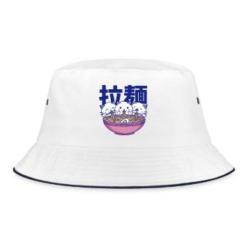 Ramen Cat Club - Bucket Hat - white/navy - Front