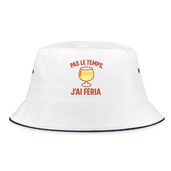 Pas le temps, j’ai feria Humour Feria Fêtes - Bob - blanc/marine - Devant