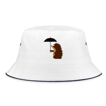 Un hérisson avec un parapluie - Bob - blanc/marine - Devant