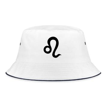 Leo - Bucket Hat - white/navy - Front