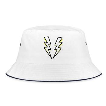 Lightning flash lighting - Bucket Hat - white/navy - Front