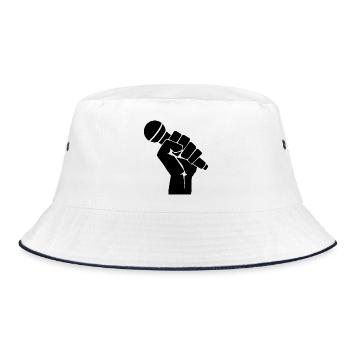 Fight for Music Freedom Rap - Bucket Hat - white/navy - Front