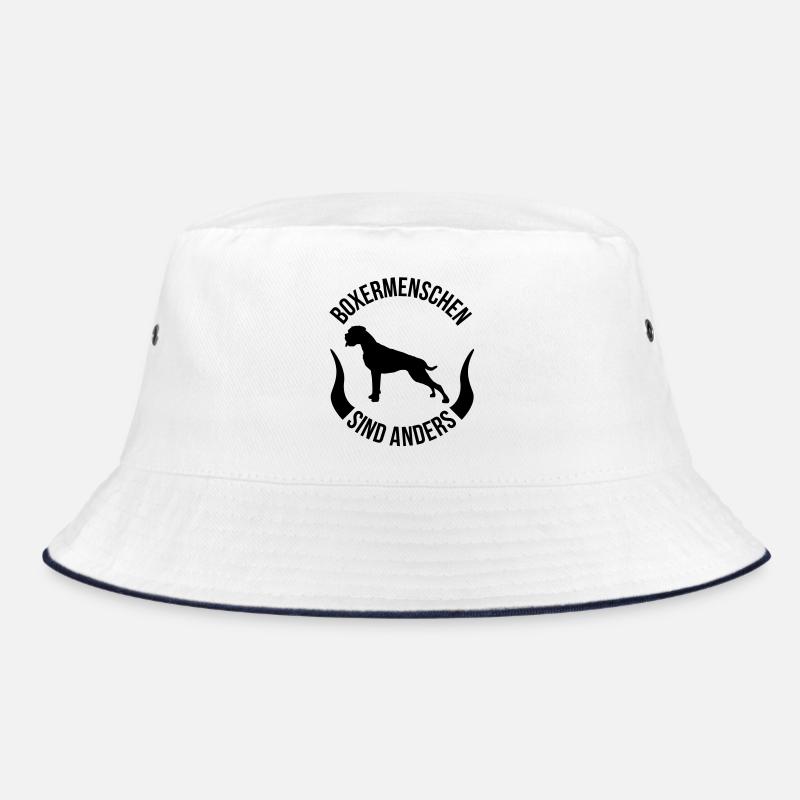 Boxermenschen sind anders - Bucket Hat - Weiß/Navy