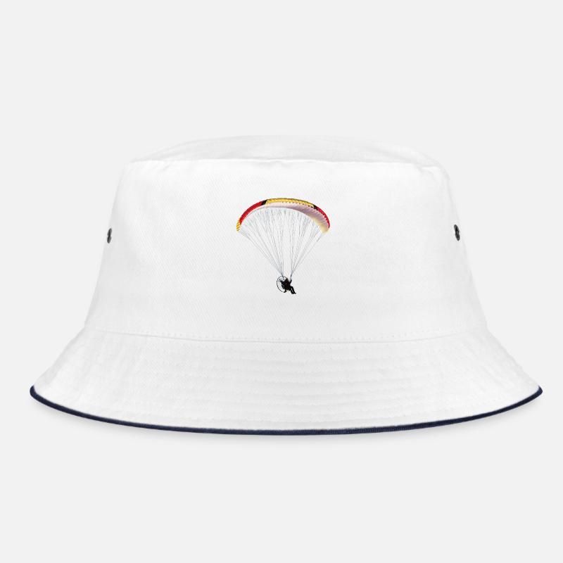 Motorschirm - Bucket Hat - Weiß/Navy