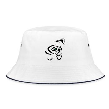 Tribal Tiger 2 - Bucket Hat - Weiß/Navy - Vorne