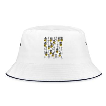 pineapple - Bucket Hat - white/navy - Front