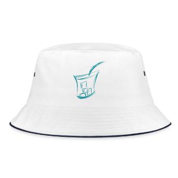 Drink Eiswuerfel Summer - Bucket Hat - white/navy - Front
