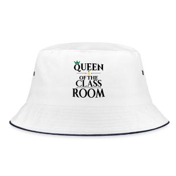 Schule - Bucket Hat - Weiß/Navy - Vorne