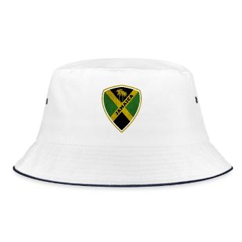 Jamaïque Armoiries Vintage / Cadeau Caraïbes Drapeau - Bob - blanc/marine - Devant